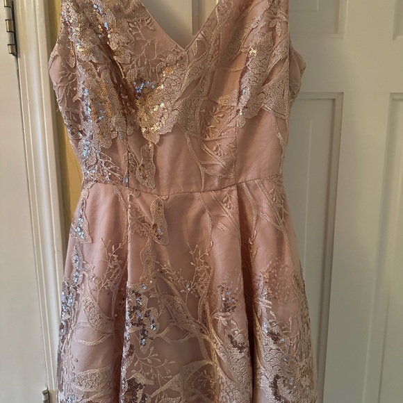 Calvin Klein Sleeveless High Low Gown - Picture 6 of 8